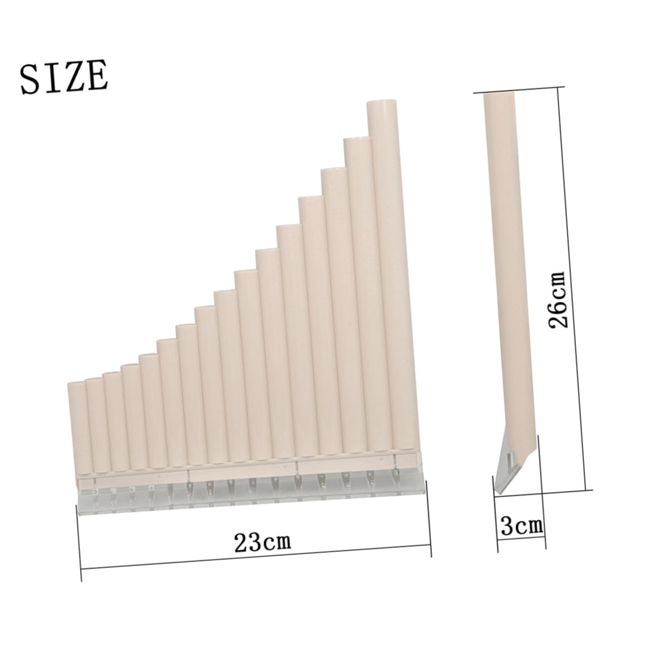 Toddmomy 16 Key c Pan Flute Panpipes Instrument for Beginners Portable Woodwind Music Instrument