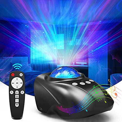 Galaxy Star Christmas Projector Night Light - Aurora Light with Remote Controlï¼ŒMusic Speakerï¼ŒWhite Noiseï¼ŒLight up Ceiling with Aurora & Timer Function for Kids Adult Room Decor/Birthday/Party