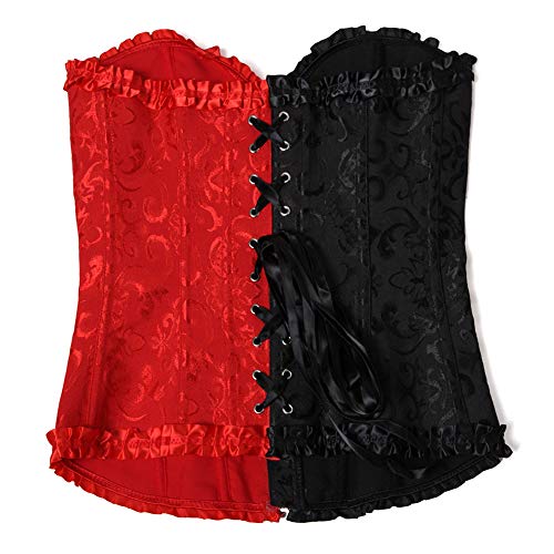 Zhitunemi Overbust Corset Tops for Women: Plus Size Halloween Costume Woman 2025 - Zipper Corset for Masquerade Costume Party3
