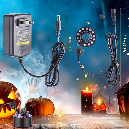 Vihose ANB-VIHOSE-0408 2 Pcs Halloween Mist Maker Fogger Small Ultrasonic Fog Machine Halloween Water Fountain Cauldron Pond Fog thumb #2