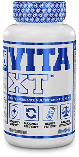 VITA XT Multivitamin for Men - Elite Daily Mens Multivitamin Supplement with Chelated Minerals & Vitamins C D A K B6 B12 & More for Energy, Immune Support, Vitality - 60 Veggie Pill Capsules