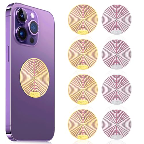 YUJUVI Pegatinas Antiradiacion Inhibidor De Moviles EMF 8 Pcs Bloqueador de Radiación Pegatinas Protectoras contra Radiación para iPhone iPad, Bloqueador EMF para Todos los Dispositivos (8 Pcs)