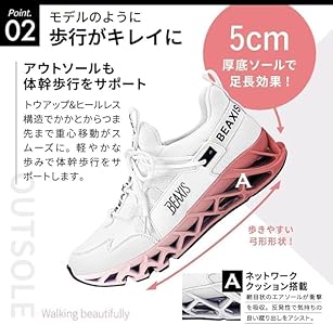 Amazon | [BEAXIS] バランスコアスニーカー2.5, ホワイト