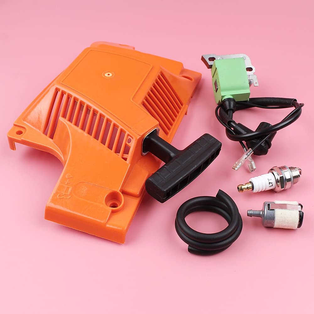 [Accesorios de herramientas] Herramientas de jardinería Bobina de encendido de arranque de retroceso Compatible con Husqvarna 55 51 Filtro de combustible Manguera Bujía Repuesto de motosierra бензопил