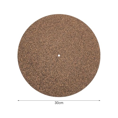Sarini 12-Zoll-Plattenspieler-Deckmatte, Kork-Plattenspieler-Antirutschmatte, rutschfeste, antistatische Plattenspieler-Antirutschmatte für LP-Schallplatten