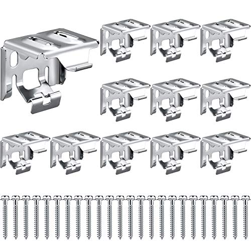 Jetec 6 Pieces Mini Blind Brackets for Window Blinds, with Screws (1.5 x 2 Inch)