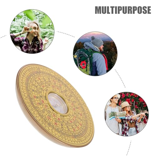 Brújula Feng Shui Pequeña de Aleación Portátil Tradicional miniatura 7