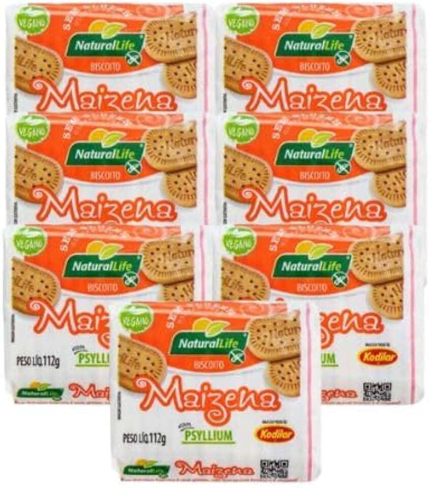 KIT 7 Unidades de Biscoito de Maizena Vegano Sem Glúten 112g - Natural Life