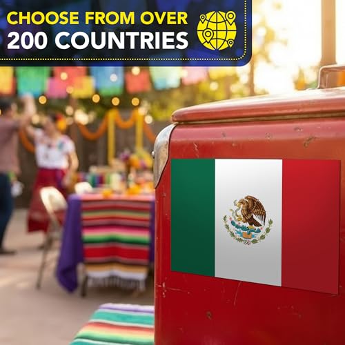 Image of Magnet Me Up Mexican Mexico Flag Car Magnet Decal, 4x6 Inches, Heavy Duty Automotive Magnet for Car, Truck SUV