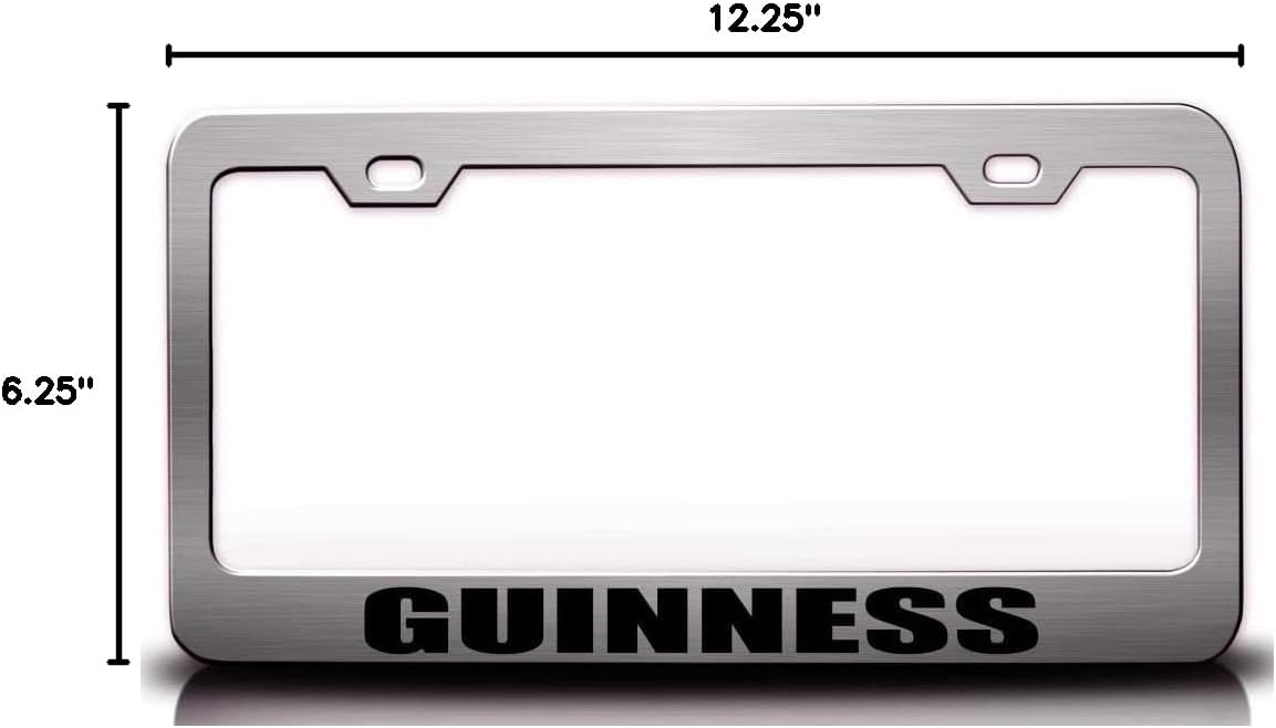 Guinness w/Hearts Food Vegetable Fruit Metal Car SUV Truck License Plate Frame Ch g35