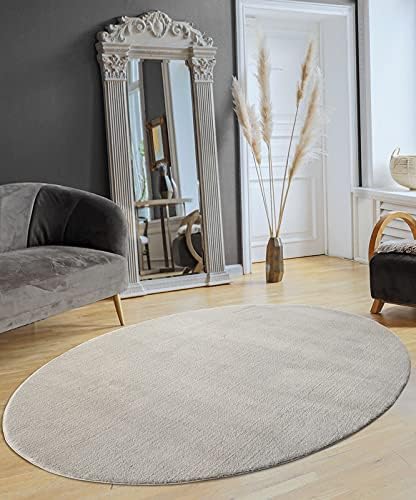 the carpet Relax Rug, Modern, Fluffy, Short Pile, Non-Slip Underside, Washable up to 30°C, Super-Soft, Fur Look, Blue, 120 x 160 cm