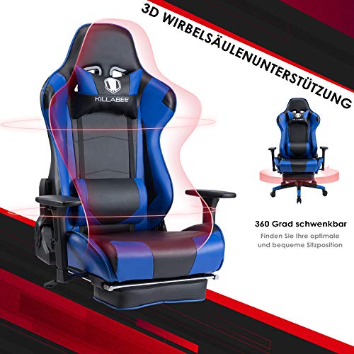 Fantasylab Gaming-Stuhl mit 200 kg Belastbarkeit aus PU Leder
