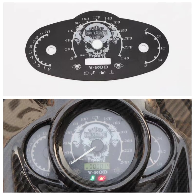 Motorcycle V-Rod Speedometer Faceplate km/h Speedometer Face Sticker for Harley VROD Nightrod Special 2012-2017 VRSCA VRSCB Vrcsaw 2002-2011