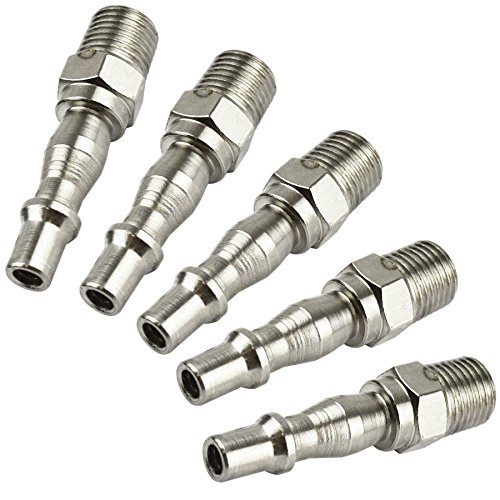 Air Line Hose Fitting Connector Quick Release 1/4 Male Thread 5pk FT10 by AB Tools