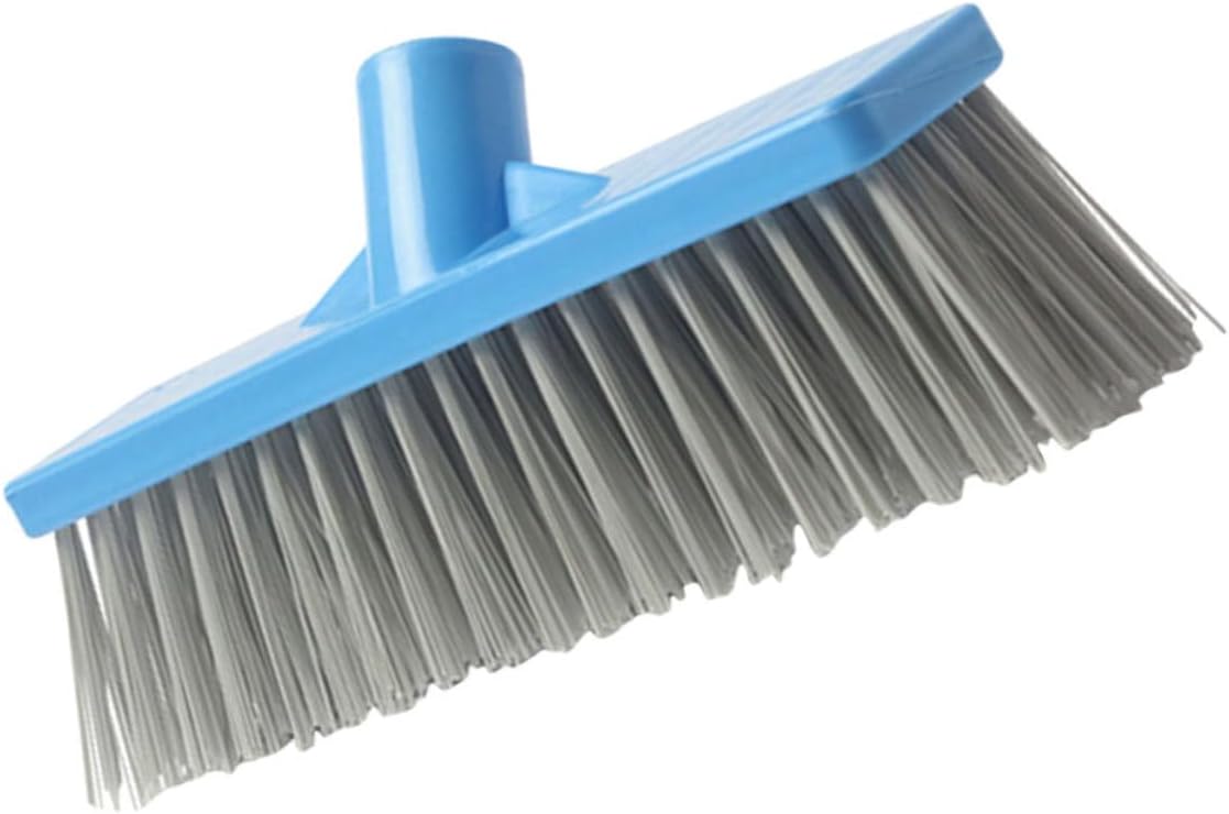 Blue Broom Hard Bristles Head Replacement for Floor Cleaning