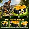 POODIE 6 paquetes de batería de repuesto de 12000mAh de alta capacidad para batería Dewalt 20V Max, compatible con DCB200 DCB201 DCB203 DCB204 DCB205 DCB206 DCB207 para herramientas inalámbricas Dewalt 20V con indicador LED 8