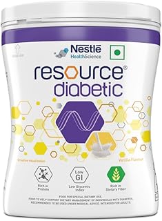 Nestlé Resource Diabetic, Adult Nutrition for Diabetic Patients, Low GI Formula, Vanilla Flavoured Protein Powder, 400g Pe...