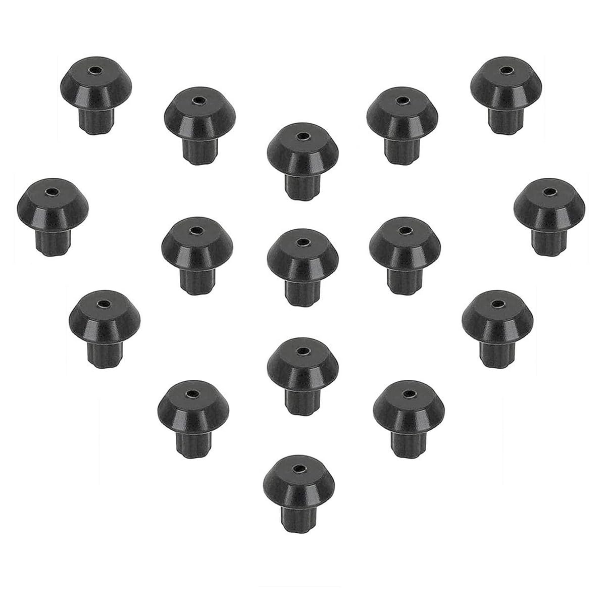 Photo 1 of 16pcs WB2K101 Rubber Feet Gas Range Stovetop Grate Feet Replacement Compatible with GE Kenmore, 3/16" Hole Gas Stove Top Cooktop Burner Grates Replaces WB02T10461 AP2622260 PS241358 (WB2K101)