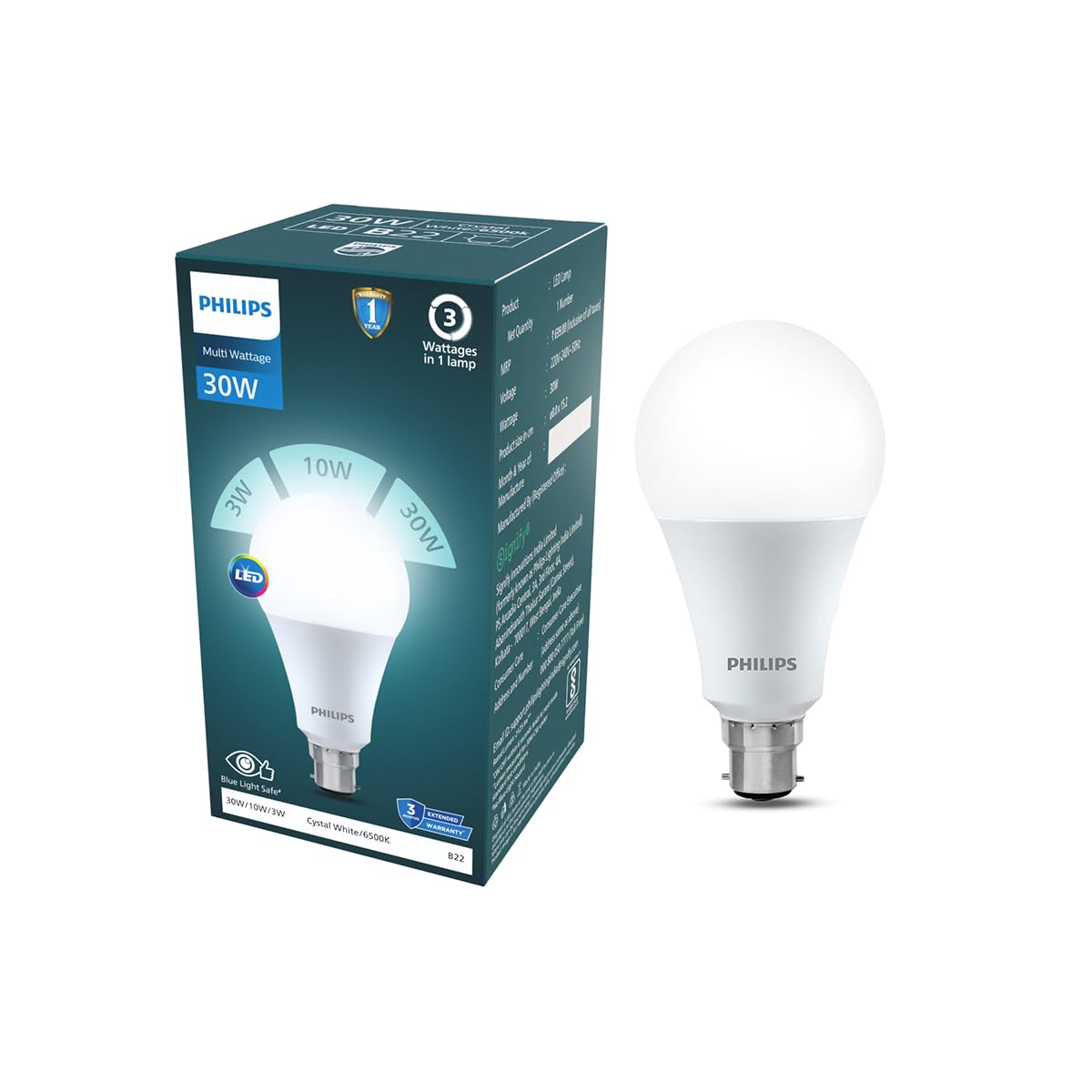 Philips 30W Dimmable LED Bulb | Cool White 6500K | B22 Base | Adjustable Brightness LED Light | Energy Efficient & Versatile Lighting | Pack of 1-picture-21