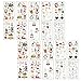 TOYANDONA 20Pcs De Noël Autocollants De Tatouage Lueur dans L' obscurité Tatouages Autocollant Faux Temporaire Stickers Lumineux Faux Tatouages pour Fête De Noël Costume Cosplay Faveurs