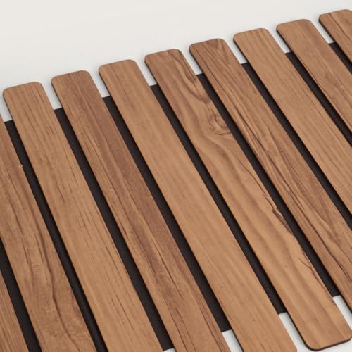 Image of HOME 360 Modern Slat Table Runner | Decorative Finish MDF Slats with Intricate Cut-Out Patterns | 14X72 Inches | Rollable Table Centerpiece for Dining Room, Kitchen | (TAN 1, 14X72 INCH)