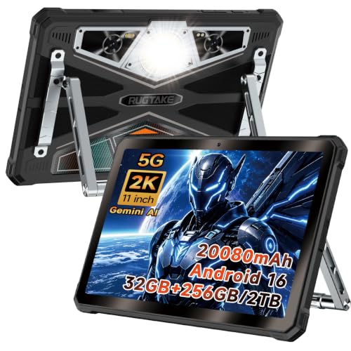 Image of T5 Pro 5G Rugged Tablet Android 16, 11 inch 20080mAh Waterproof Tablet