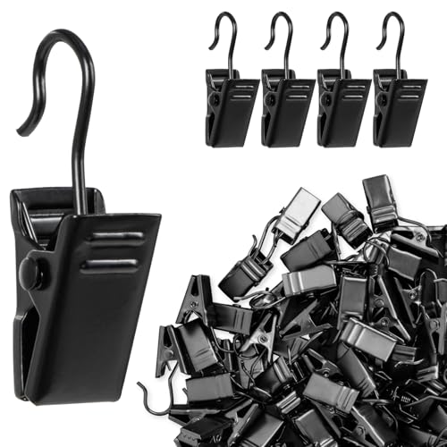 MAQIHAN 90PCS Small Curtain Clips - Curtain Hook Clips Hooks for Hanging Hangers Gutter Photo Home Decoration Outdoor Christmas Party Wire Holder Craft Dispaly Art Camp Tent