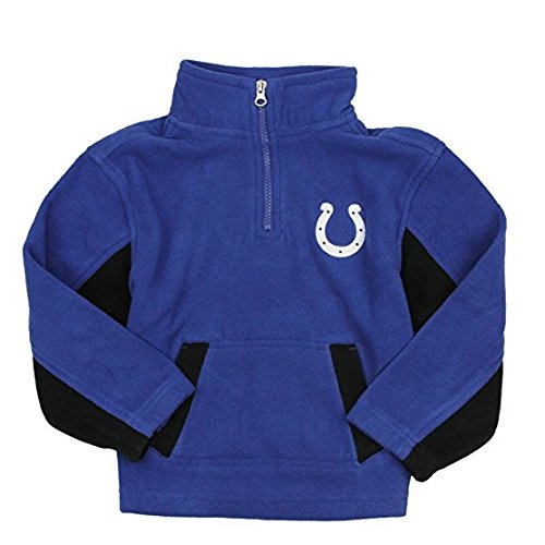 Outerstuff Indianapolis Colts NFL Little Boys 1/4 Zip Micro Fleece Sweater, Blue