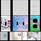 MTYIQS 3pcs DIY Silicone Resin Socket Cover Mold Re-usable Switch Socket Cover Epoxy Light Outlet Crafts Making Home Decor