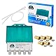 HB-DIGITAL DiseqC Schalter Switch 4/1 mit Wetterschutzgehäuse 4x SAT LNB 1 x Teilnehmer/Receiver für Full HDTV 3D 4K UHD + 5 x Vergoldete F-Stecker Vergoldet