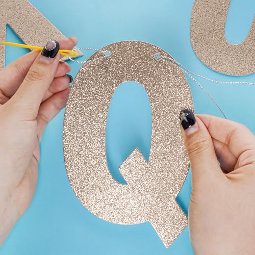 DIY Custom Banner Kit - Glitter Letters, Customizable for Birthday, Graduation, Wedding & Baby Shower Decoration - Image 7