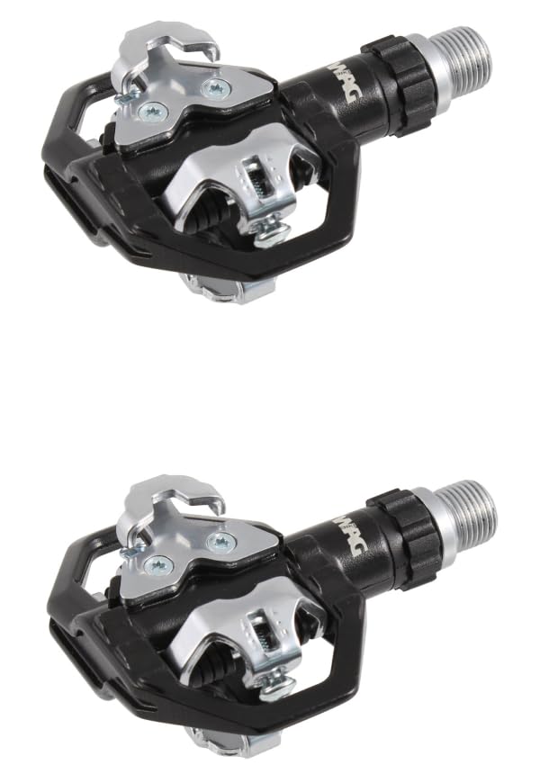Paire de pédale vélo compatible SPD avec axe 9/16 pour un enclenchement sûr