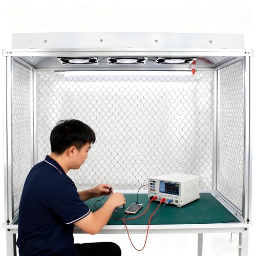 Vertical Laminar Flow Hood Air Flow Clean Bench w/3 Fans, Filter for Cleanliness Dust Frees Work, Laminar Flow Cabinet for Screen Repair, Workshop