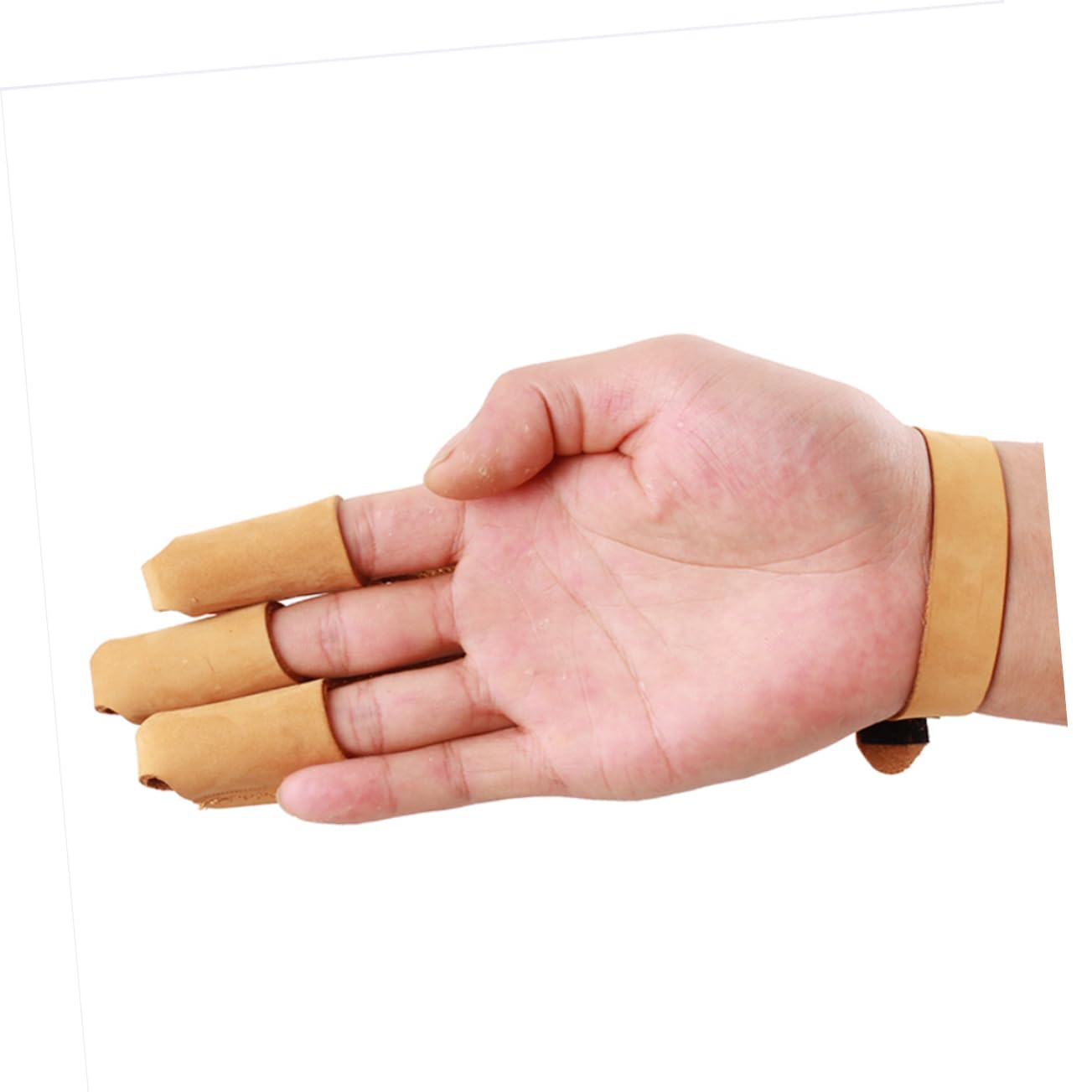 Anneome Leather Archery Gloves Three-Finger Protection for Hunting Non-Slip Glove Ideal for Outdoor Sports
