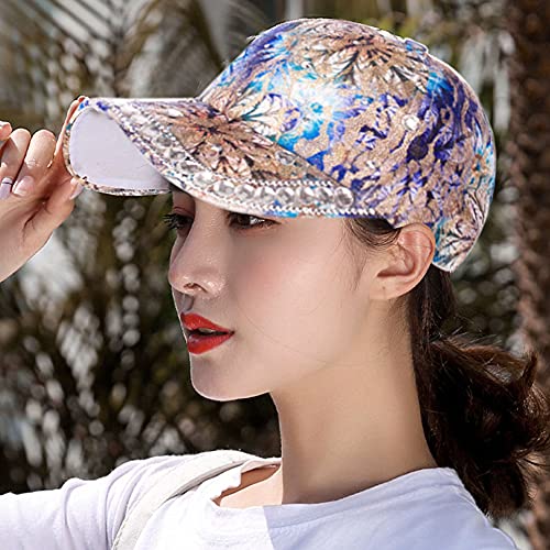 Labanca Women Girls Bling Rhinestone Sun Cap Lace Glitter Sequin Baseball Cap Hat #TOP2