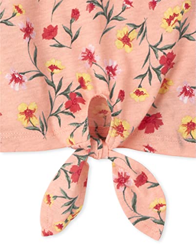The Children's Place Girls Tie Front Tank Top, Unicorn/Floral 2-Pack, Large (10/12) #TOP29