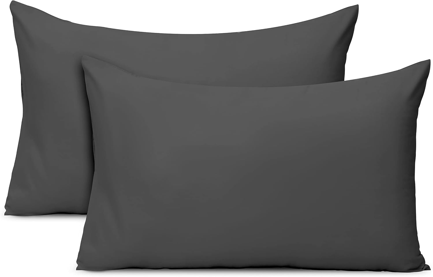 AMEHA 100 Brushed Microfiber Pillow Cases 2 Pack, Super Soft Standard