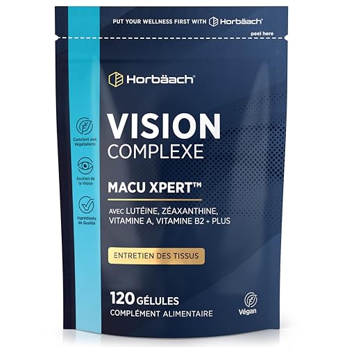 Luteine Zeaxanthine Myrtille pour les Yeux | Supplément Oculaire | Eye Health Supplement | 120 comprimés végétaliens | par Horbaach