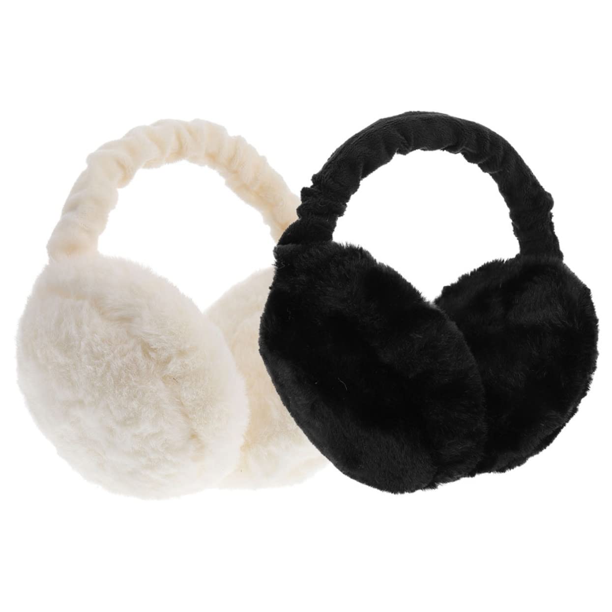 CALLARON Orejeras Plegables Mufas Pelo Manguitos Felpa Orejeras Para Mujer Gorro Térmico Calentador De Cabeza Orejeras De Sonido Oreja Para Polaina Falso Lana Abs