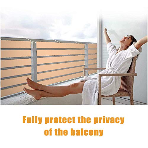 Brise-vue balcon contre vis-à-vis protection vent clôture opaque - 3