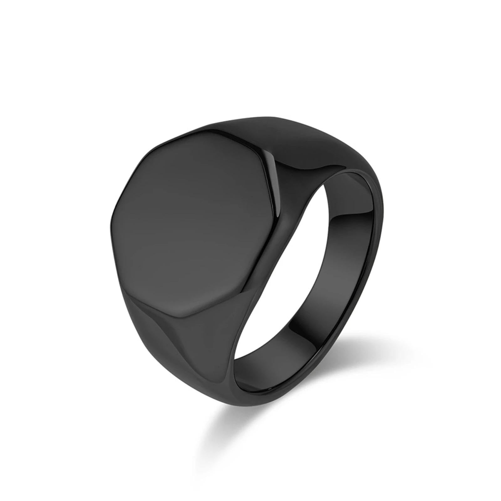 Ring Ringe Damen Bijouterie Herren Geometrischer Sechsseitiger Design-Spiegelring Im Kalten Stil, Stilvoller High-End-Mode-Handschmuck Für Herren