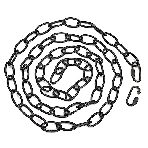 Image of Chandelier Chain 6 /10 /15 Feet SANGLE SOPFFY Light Fixture Chain for Chandelier or Swag Light Fixtures,Lighting Chain Extension with Link Locks, Plant Hanging Chain(Black, 6 Feet)