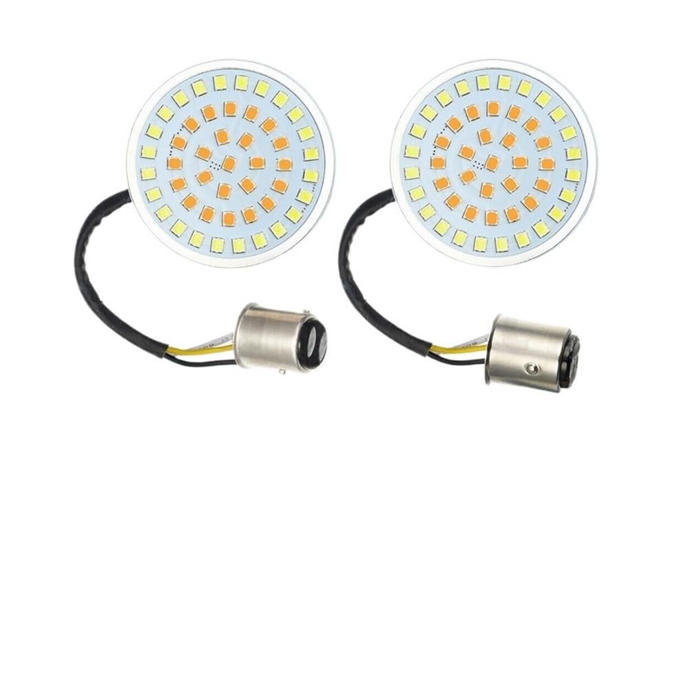 Clignotants Moto Lot De 4 Feux De Stop Et Clignotants À LED 1157 Ambre Blanc pour Motos pour Ha&rley pour Sportster pour Touring pour Electra pour Glide CVO