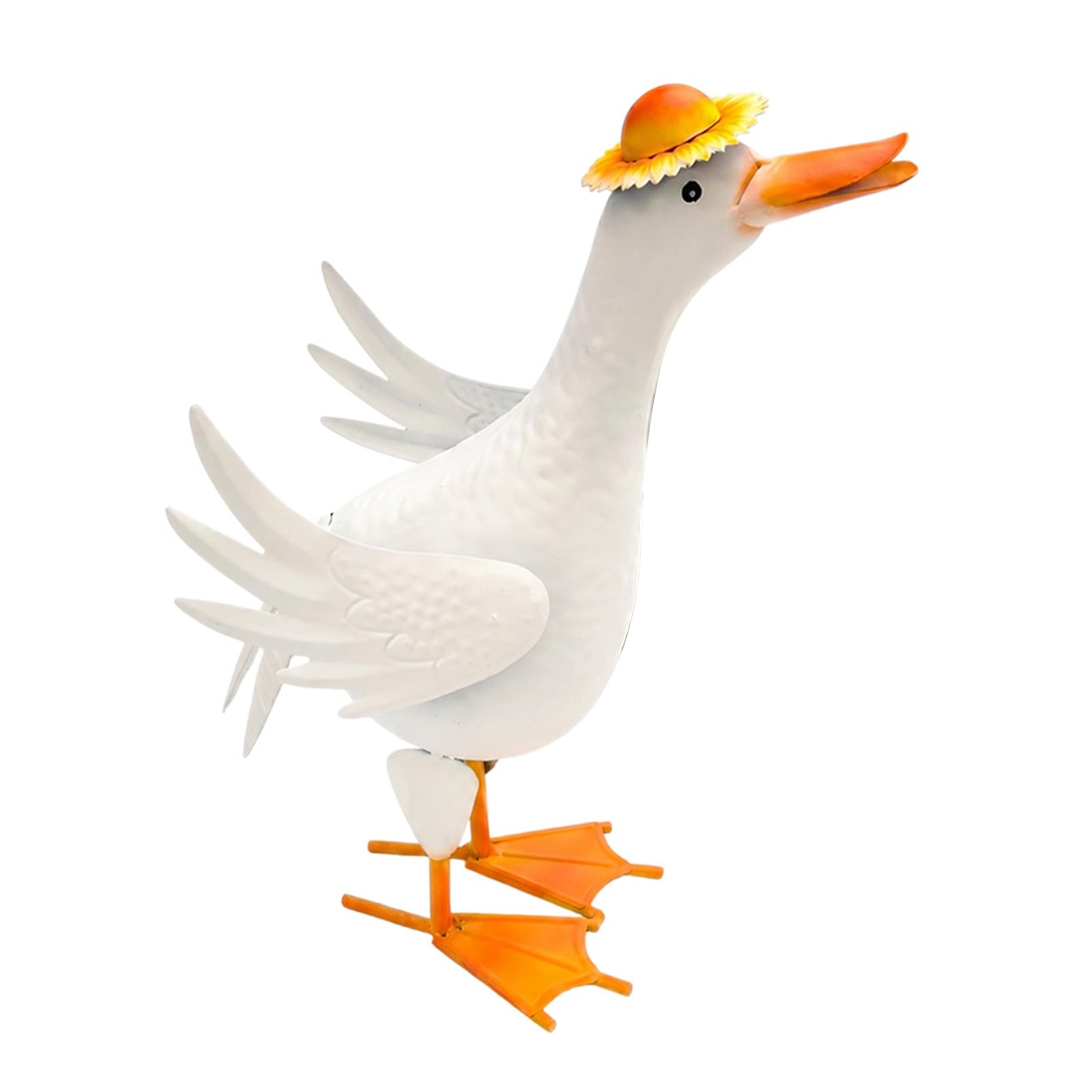 Pasisuu Outdoor Duck Statue – Waterproof Garden Ornament with Country Style, Durable Iron Figure for Yard Porch & Lawn Decoration D