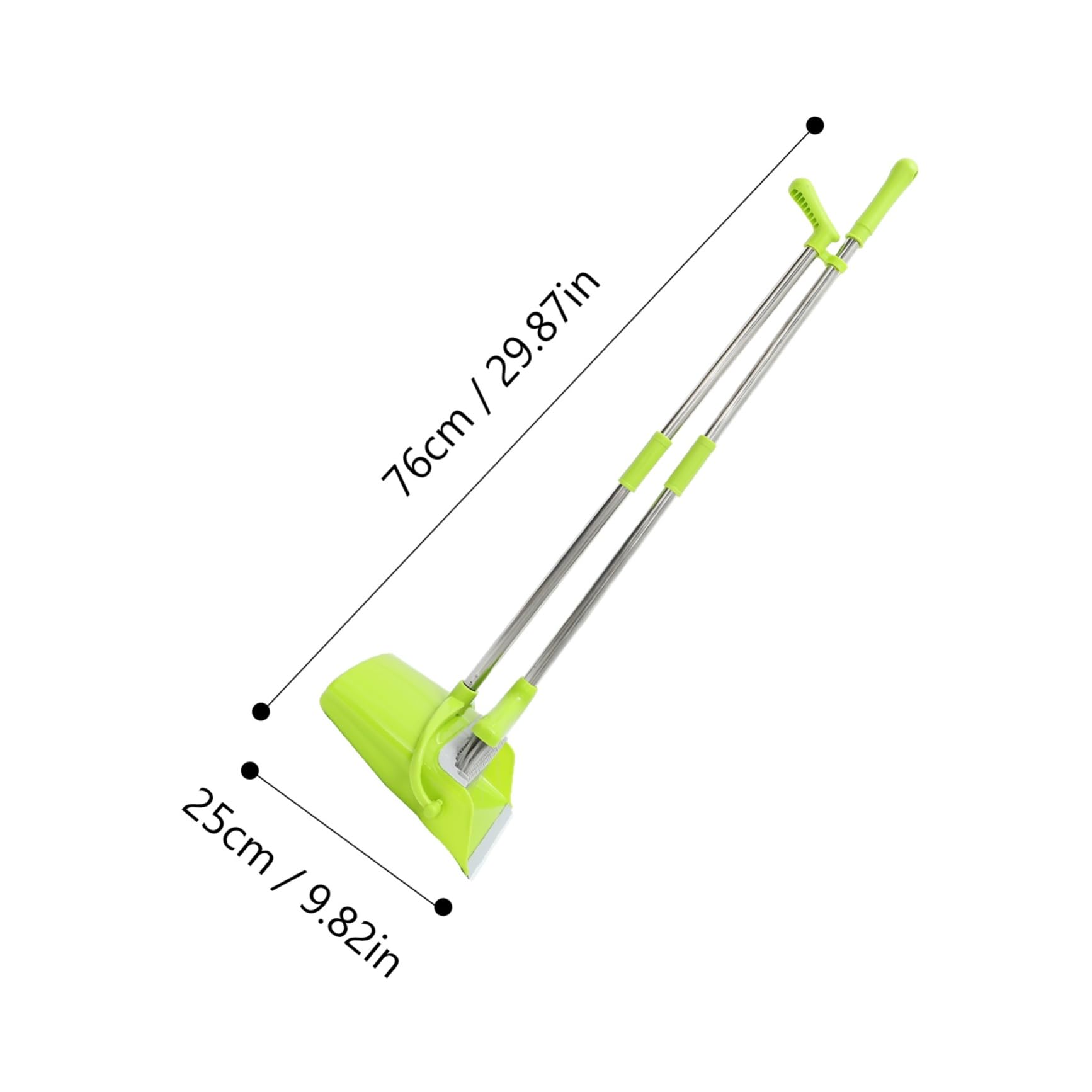 Ensemble Vert Pelle Acier Inoxydable Poussière en et Balai pour Ménage