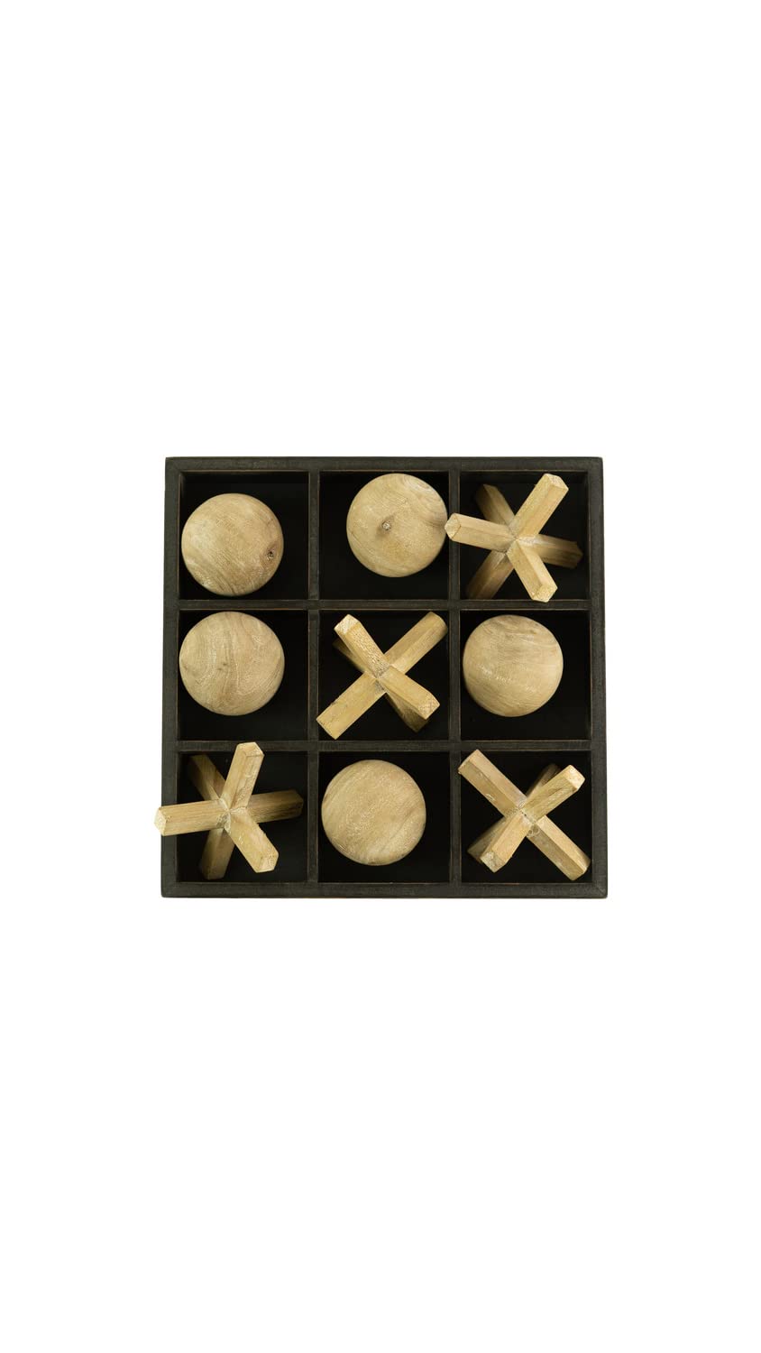 Kalalou CLA1289 Wooden Tic-Tac-Toe Set, See Image