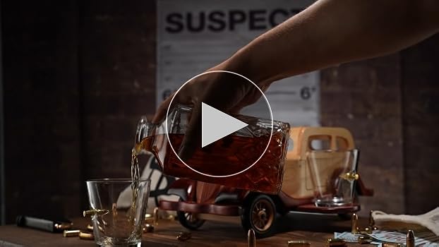 Amazon.com | Vintage Car Decanter Set, Large Bar Centerpiece