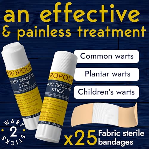 Wart Remover Propolis Infused Wart Removal Stick with 40% Salicylic Acid | Treats Stubborn Warts on Hands, Feet & Body | Painless, Fast Acting, Maximum Strength | Portable & Easy to Apply 10 g - Thumbnail 4