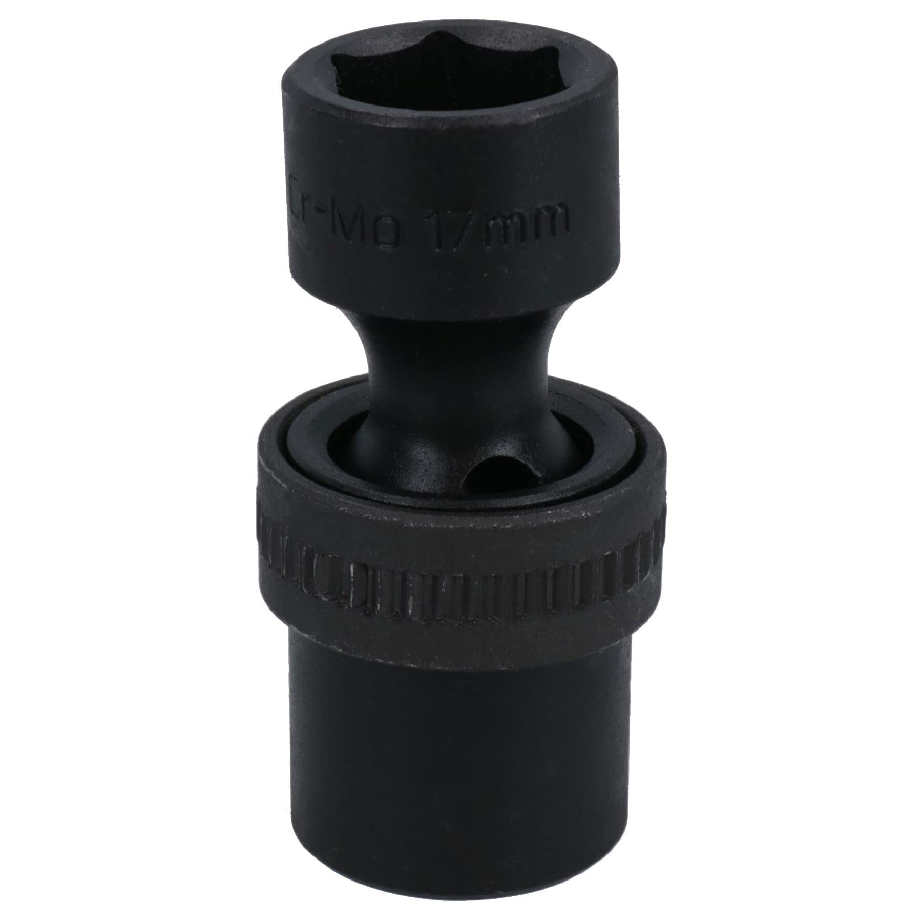 Ab Tools 17Mm 1/2In Drive Universal Swivel Wobble Metric Impact Shallow Socket 6 Point
