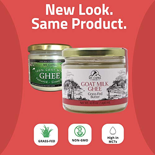 Mt. Capra Since 1928 Goat Milk Ghee | Grass Fed Clarified Butter High In Mct Oil Perfect For Bulletproof Coffee, Keto, Paleo, And Whole 30 Diets | Pasture Raised And Unsalted - 10 Fl Oz #TOP1